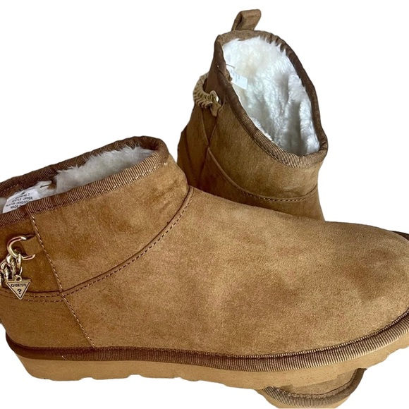 Guess Shoes Guess Womens Faux Fur Lining Bootie /Color: Brown/Tan Size: 8 NWOT - Picture 2 of 9